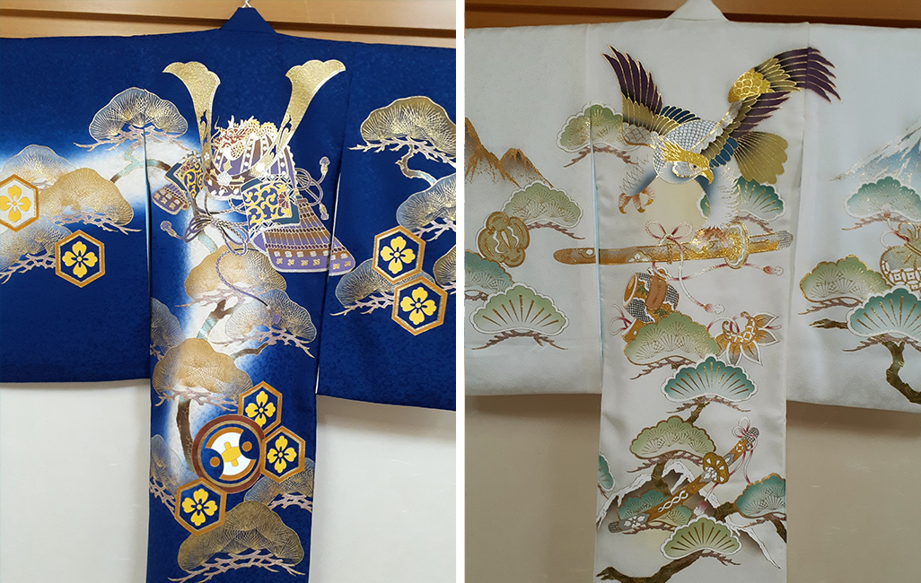 お宮参りのきもの男児